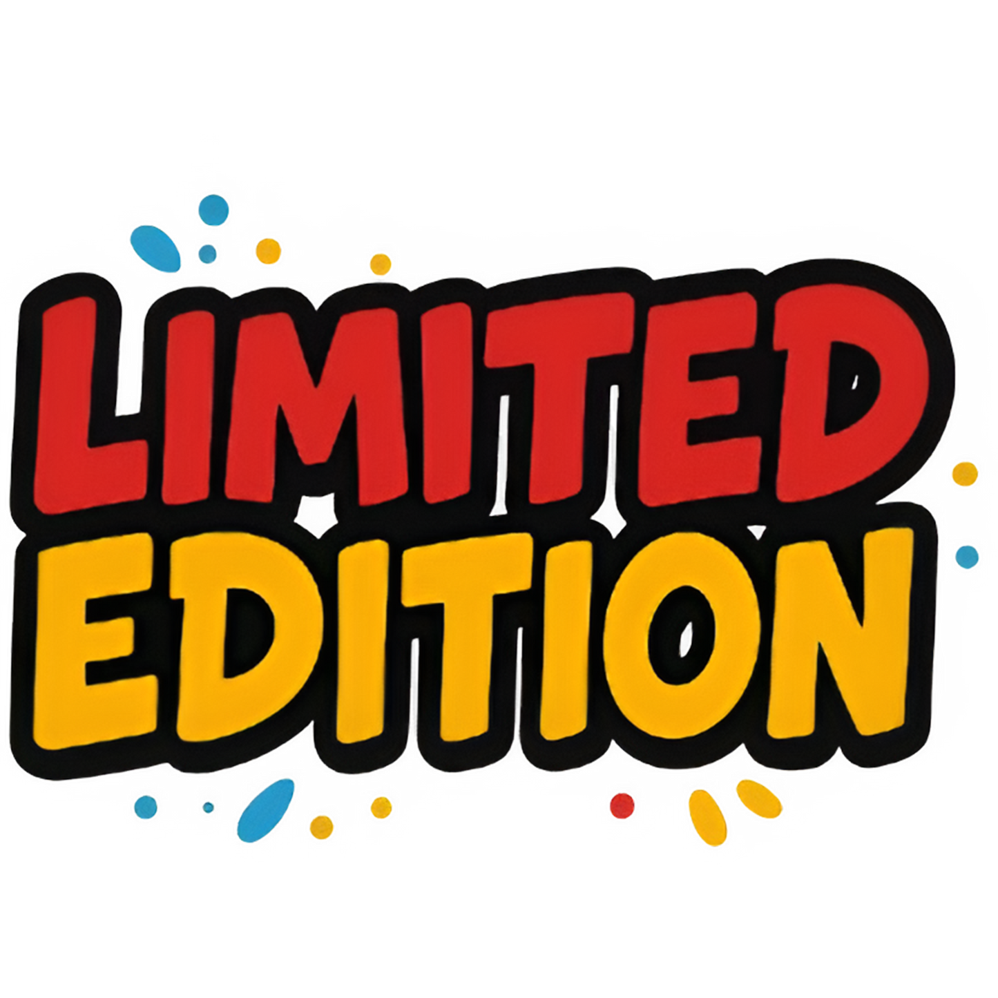 Exclusive limited edition graphic t-shirt with bold red and yellow DTF print design