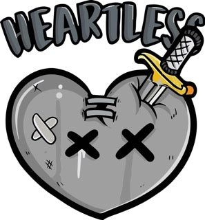 Heartless T-Shirt with Broken Heart and Dagger Graphic – Streetwear Design