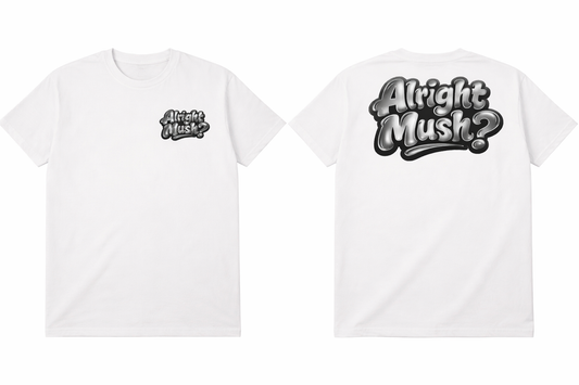 Alright Mush Graphic Tee-Shirt Front Logo And Back Logo