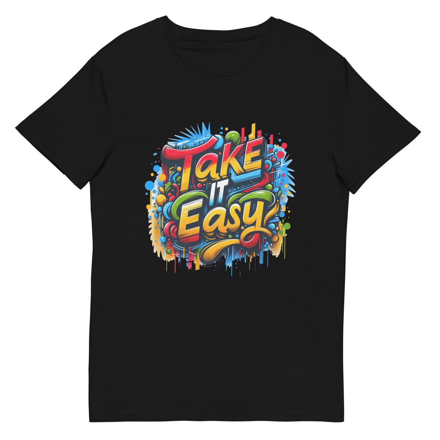 graffiti style take it easy colourful t-shirt streetwear design