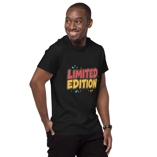 Exclusive limited edition graphic t-shirt with bold red and yellow DTF print design