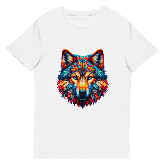 Colourful graffiti wolf head t-shirt design