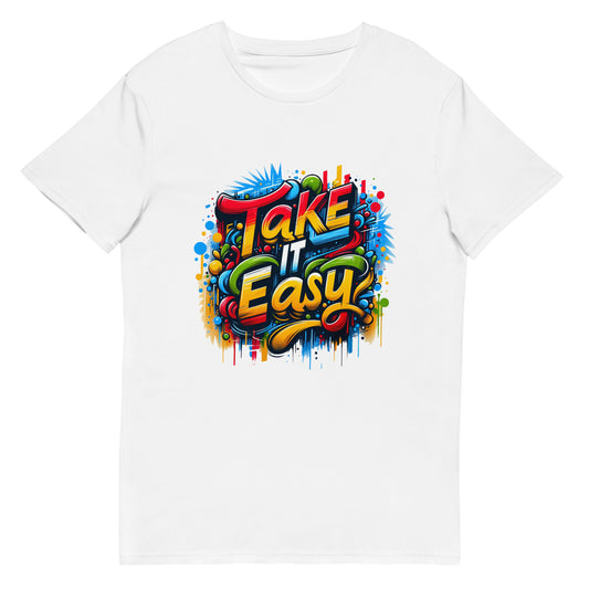 graffiti style take it easy colourful t-shirt streetwear design