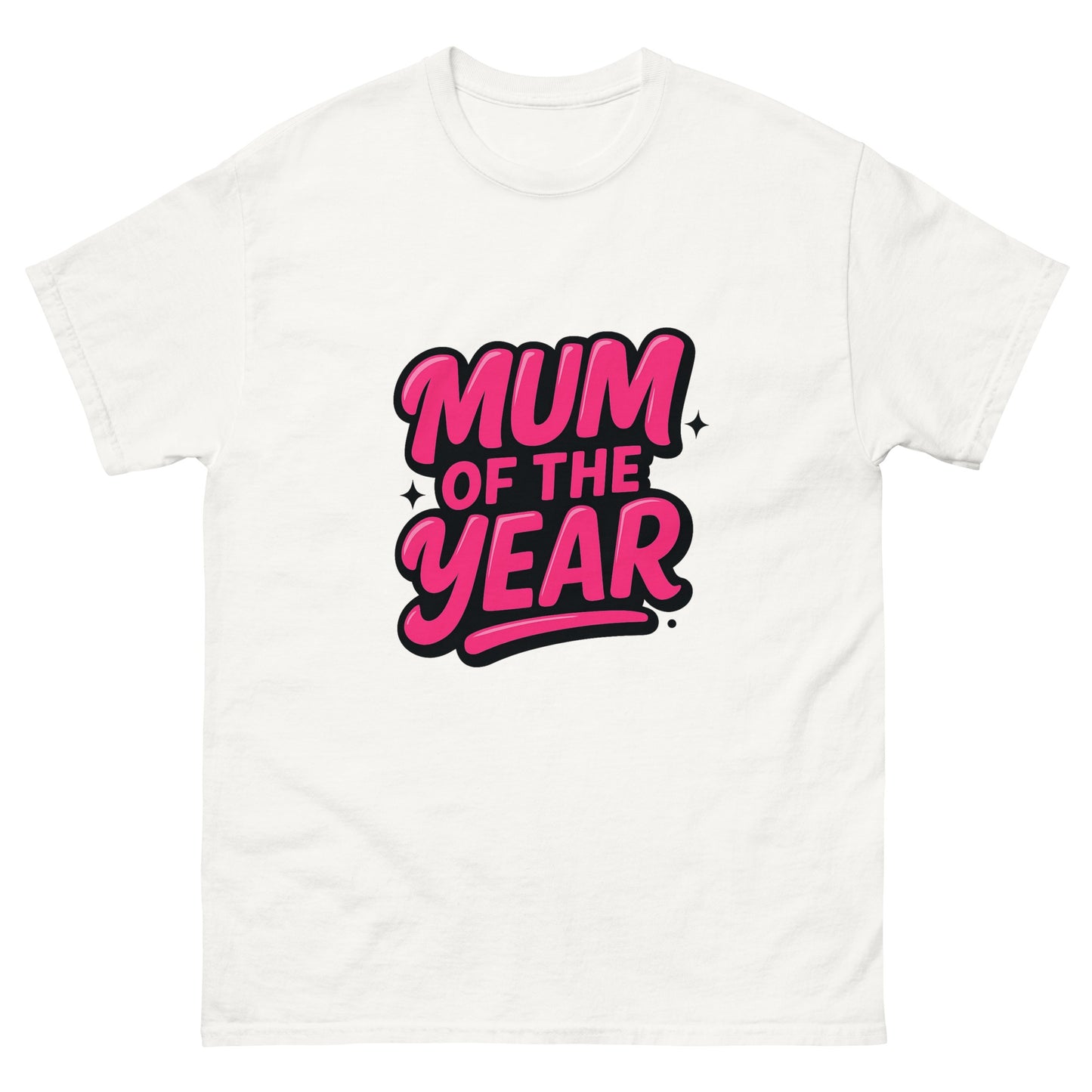 pink mum of the year slogan graphic for t shirt design