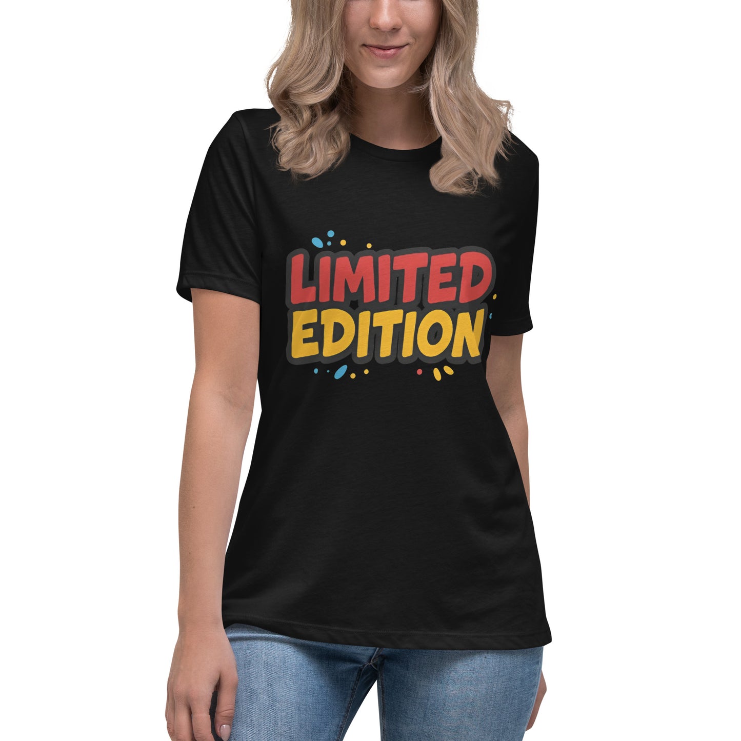 Exclusive limited edition graphic t-shirt with bold red and yellow DTF print design