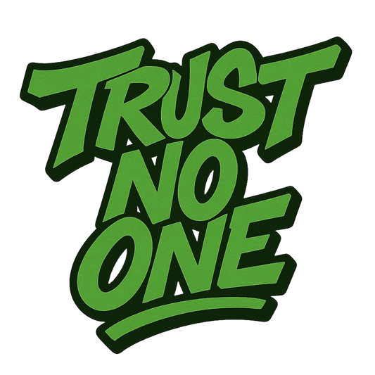 Trust No One streetwear t-shirt bold graphic