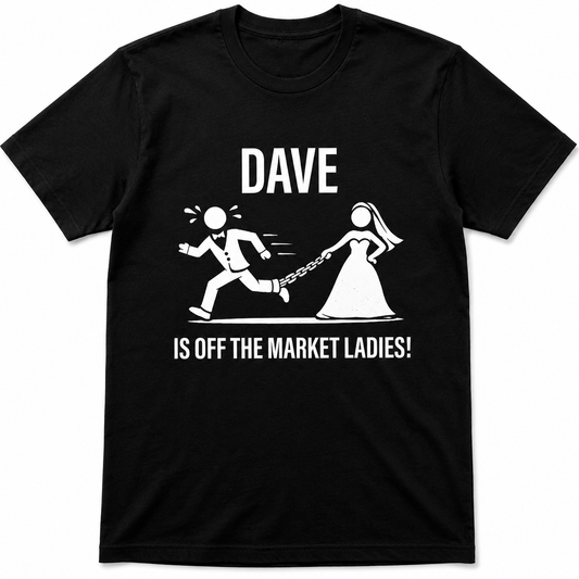 Personalised (Your Name) Groom T Shirt UK – Off The Market Ladies Wedding Stag Party Tee