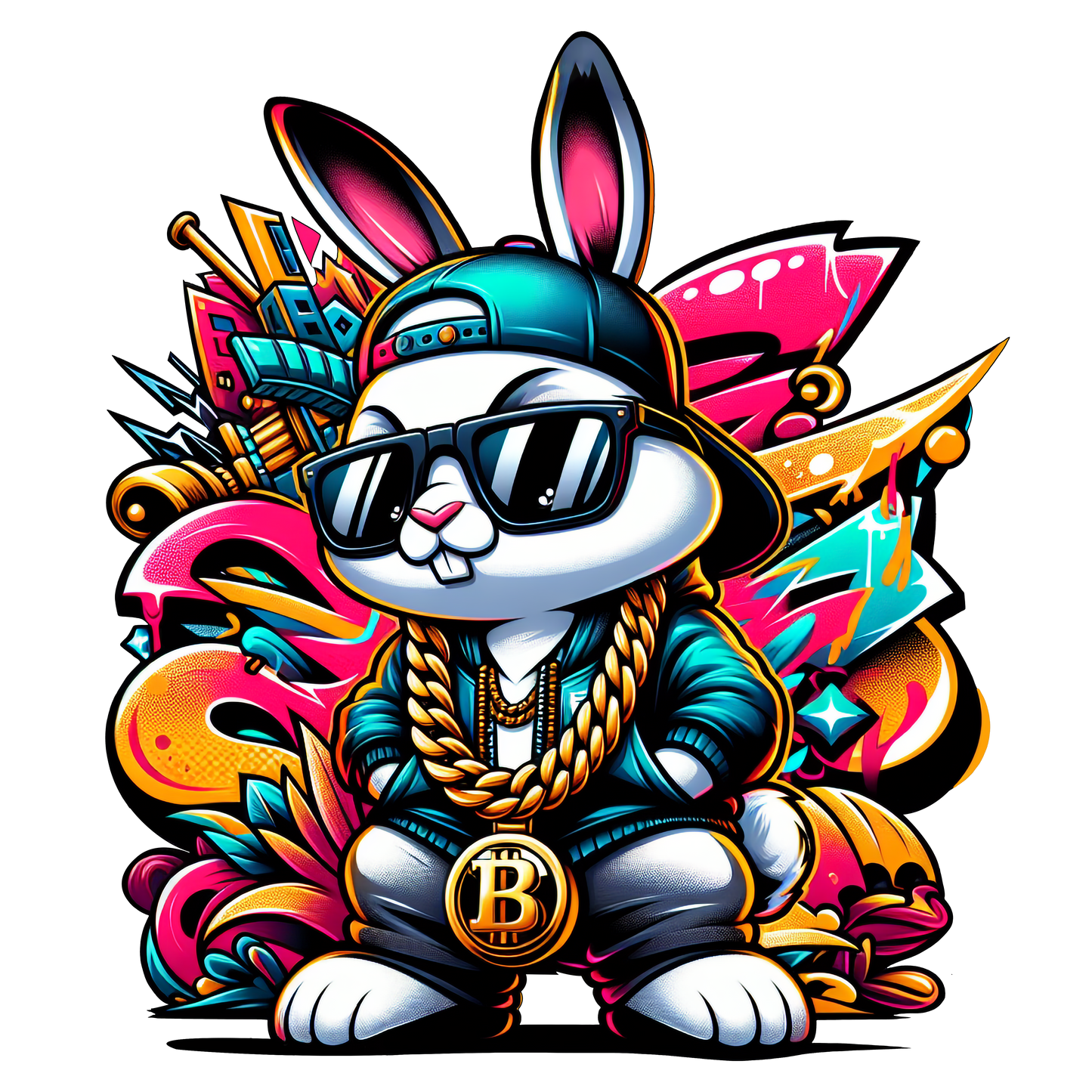 Gangster Bunny Graffiti T-Shirt
