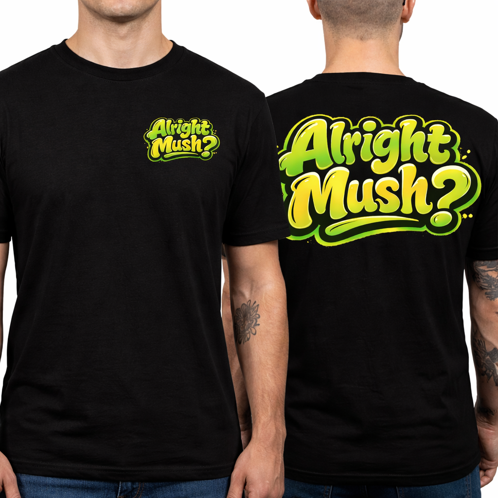 Alright Mush Graphic Tee-Shirt Front Logo And Back Logo