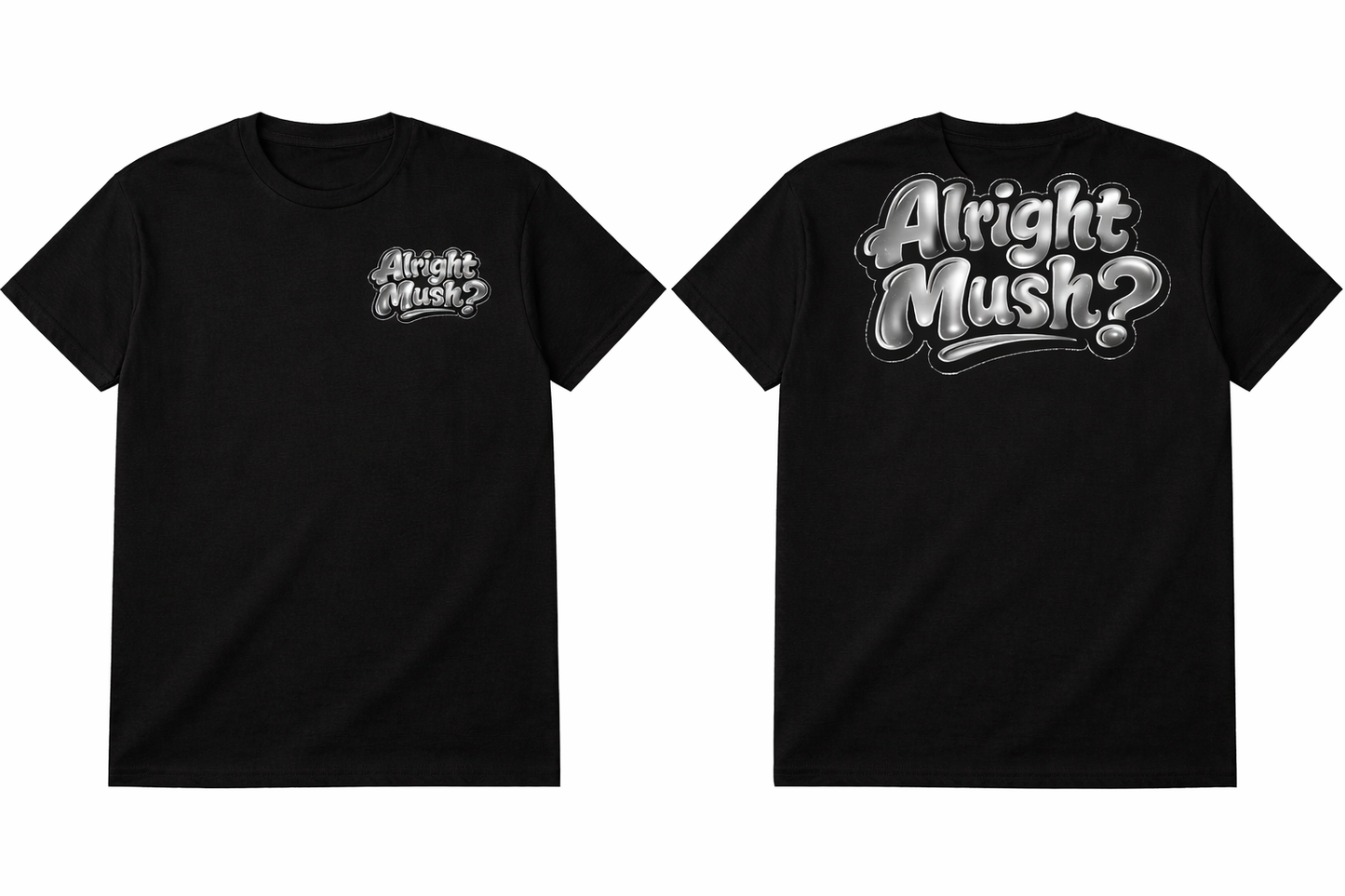 Alright Mush Graphic Tee-Shirt Front Logo And Back Logo