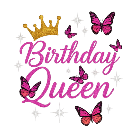 Birthday Queen T Shirt UK – Custom DTF Printed Birthday Design London