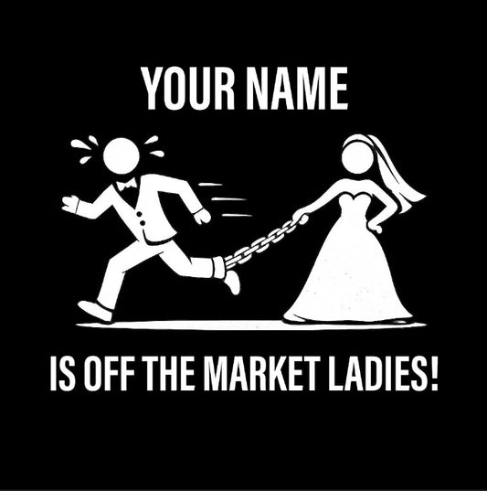 Personalised (Your Name) Groom T Shirt UK – Off The Market Ladies Wedding Stag Party Tee