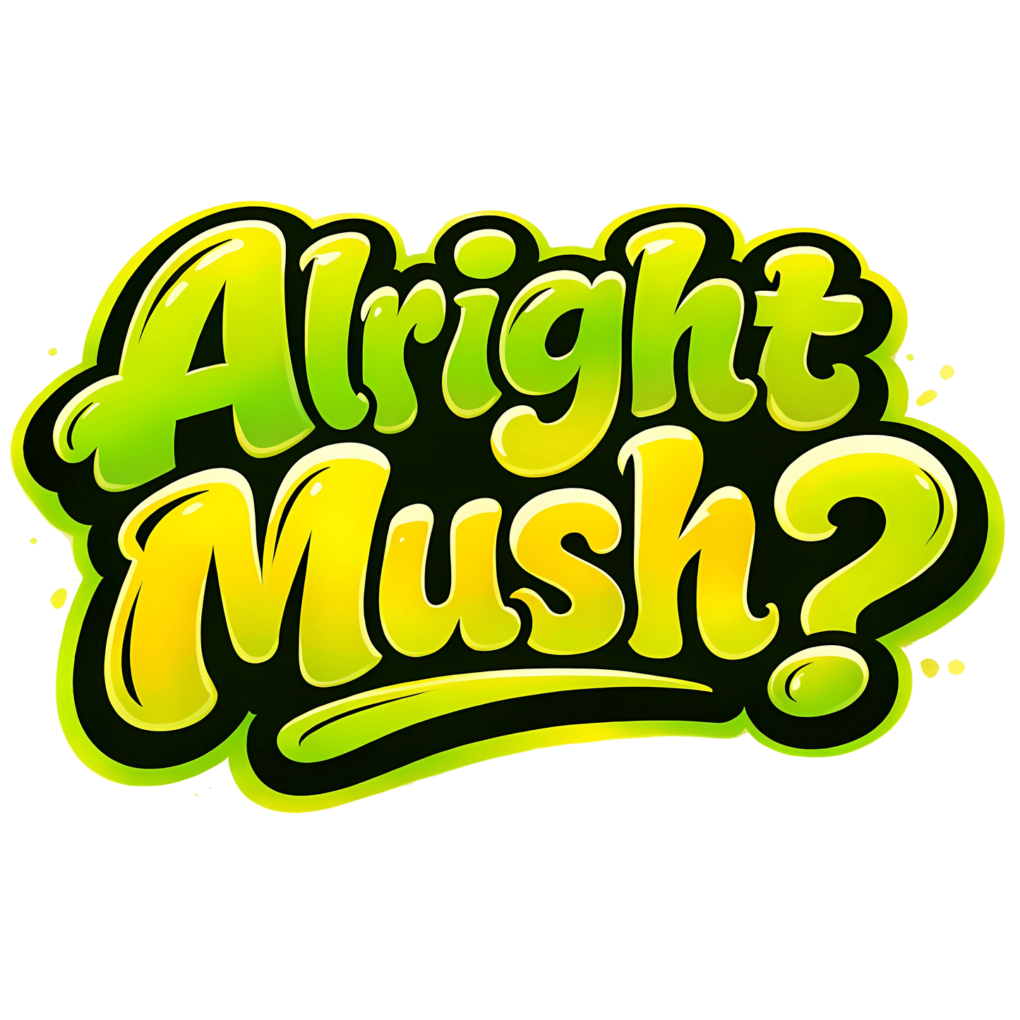 Alright Mush Graphic Tee-Shirt Front Logo And Back Logo