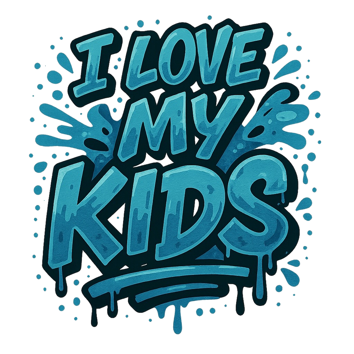 I Love My Kids T Shirt UK – Custom DTF Printed Family Quote Tee London