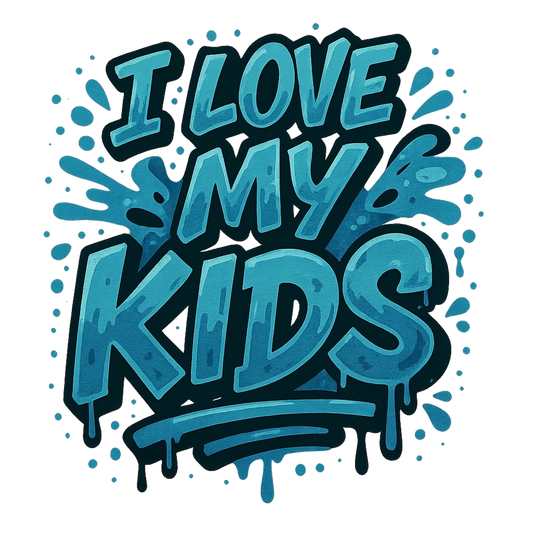 I Love My Kids T Shirt UK – Custom DTF Printed Family Quote Tee London