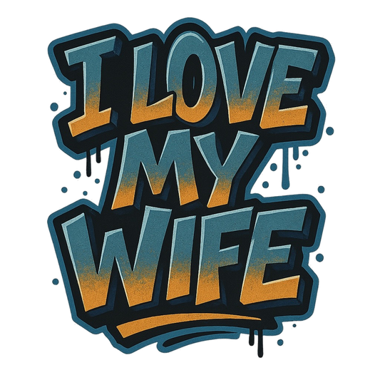 I Love My Wife T Shirt UK – Custom DTF Printed Relationship Quote Tee London