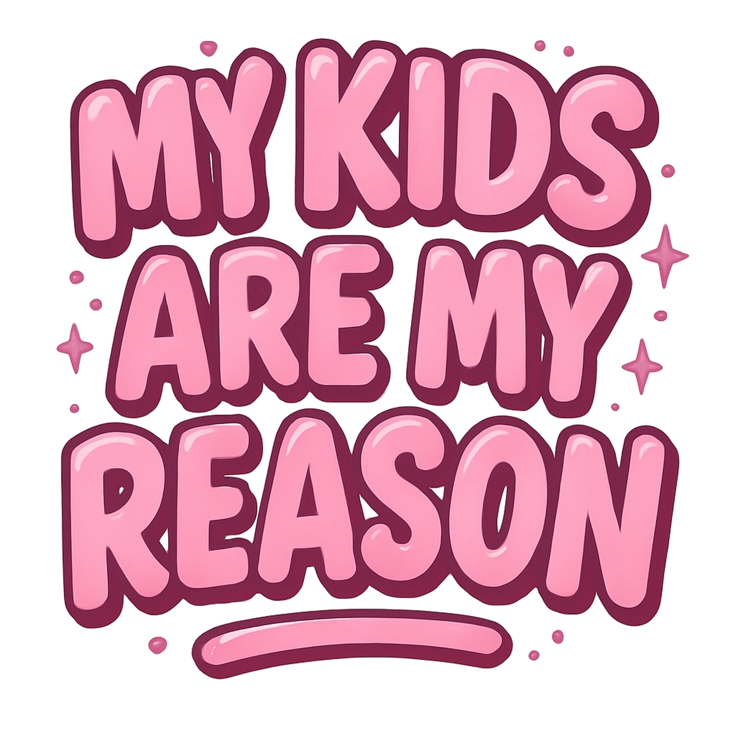 My Kids Are My Reason Printed T Shirt – Personalised Family Quote T Shirt UK