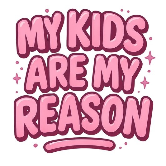 My Kids Are My Reason Printed T Shirt – Personalised Family Quote T Shirt UK