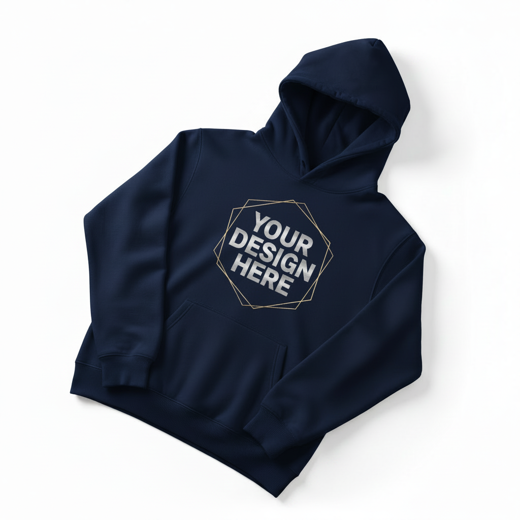 Navy Blue Hoodie Mockup