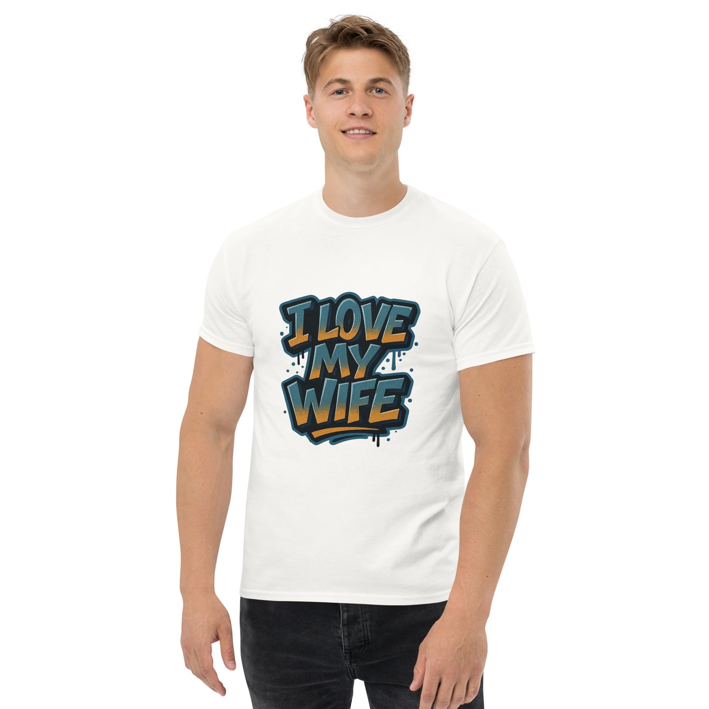 bold love message graphic tee design