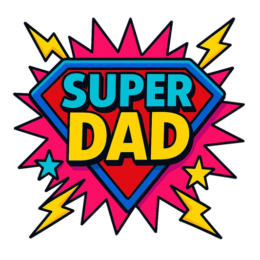 Super Dad Printed T Shirt – Bold Father’s Day Superhero Gift Top UK