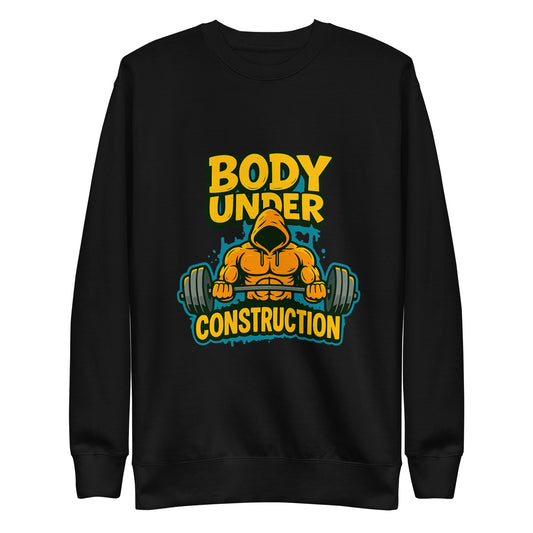 Black sweatshirt body Under Construction – gym and streetwear UK